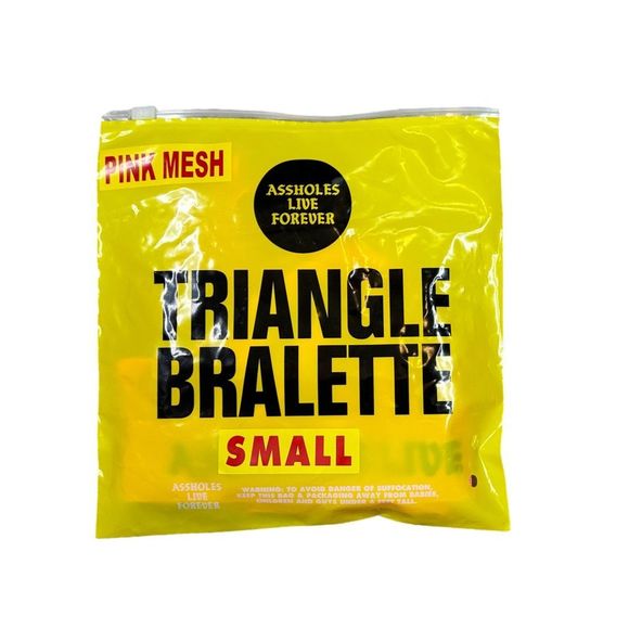 A**holes Live Forever Hot Pink Triangle Top Bralette - Size Small - Picture 2 of 5